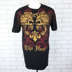 Affliction Signature Series Karo Parisyan MMA UFC T-Shirt Mens XL Skulls Y2K